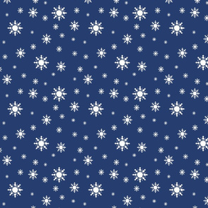 snowflakes on blue