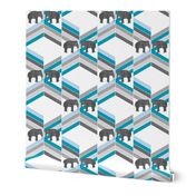 elephant on chevron