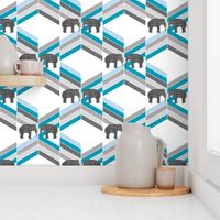 elephant on chevron