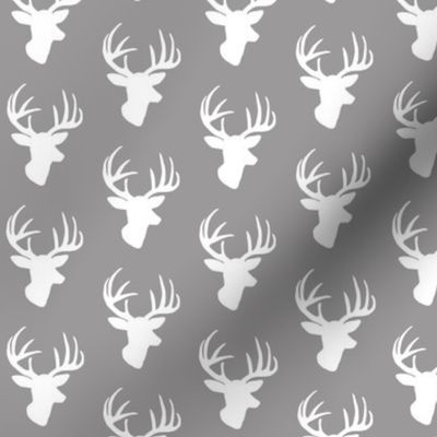 White deer on grey small