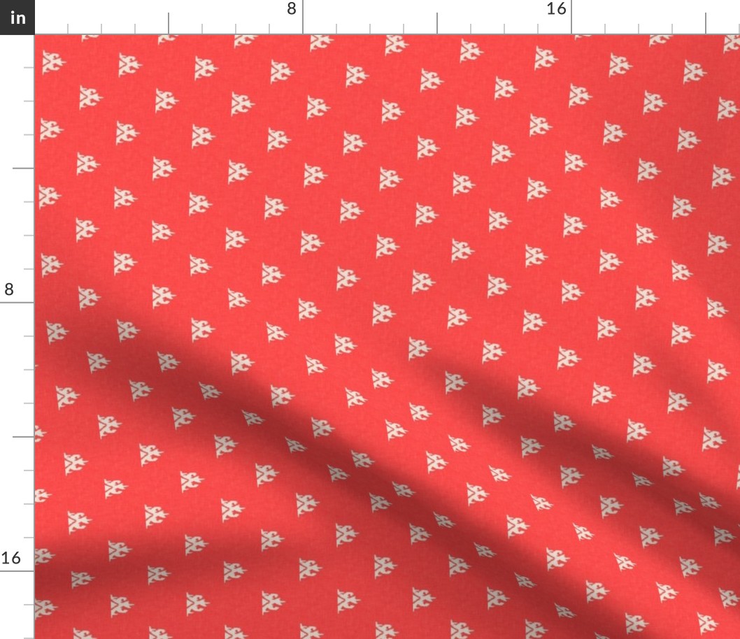 FLAMA - mini ikat - fiery coral