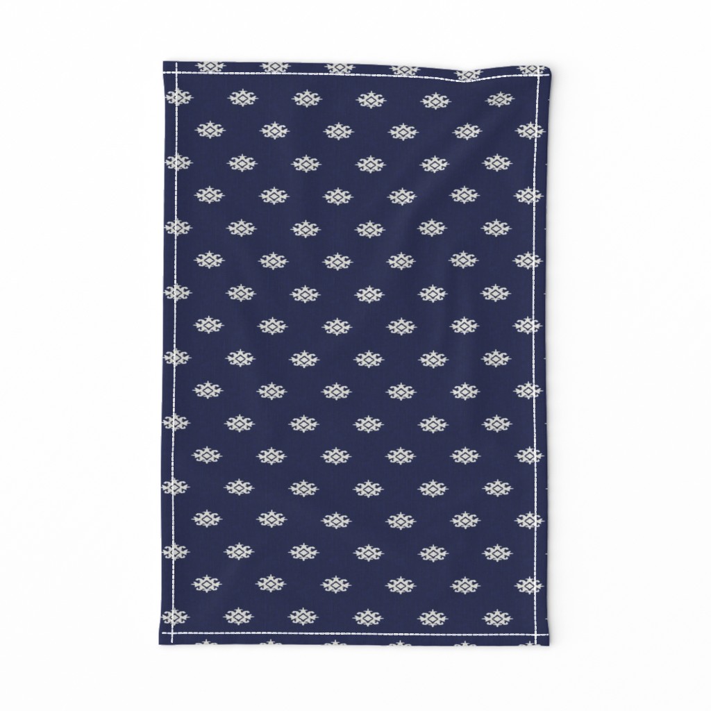 ANDRADE - ikat - navy + cream