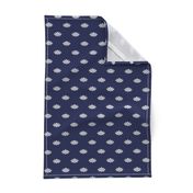 ANDRADE - ikat - navy + cream