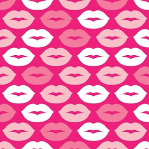 Hot love colorful girls kisses lips illustration pattern
