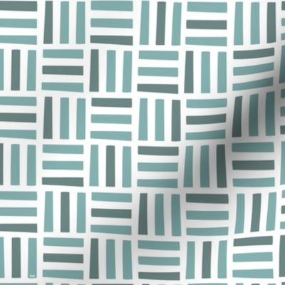 Nordic Block Quilt (Teal)