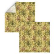 hibiscus batik - yellow ochre