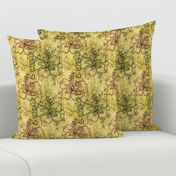 hibiscus batik - yellow ochre