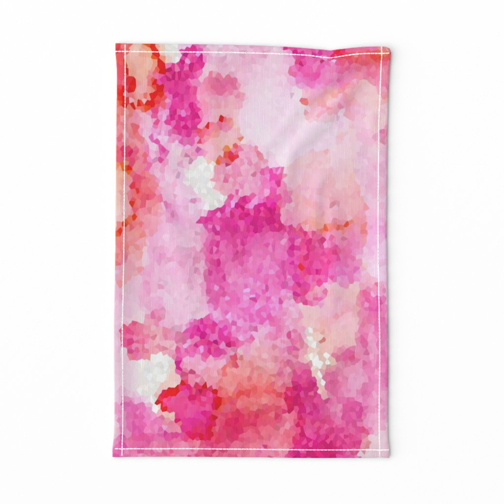 pixel sugar watercolor abstract // pink + coral