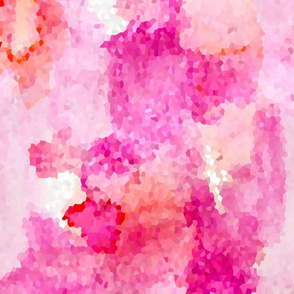 pixel sugar watercolor abstract // pink + coral