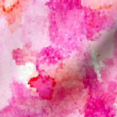 pixel sugar watercolor abstract // pink + coral // small