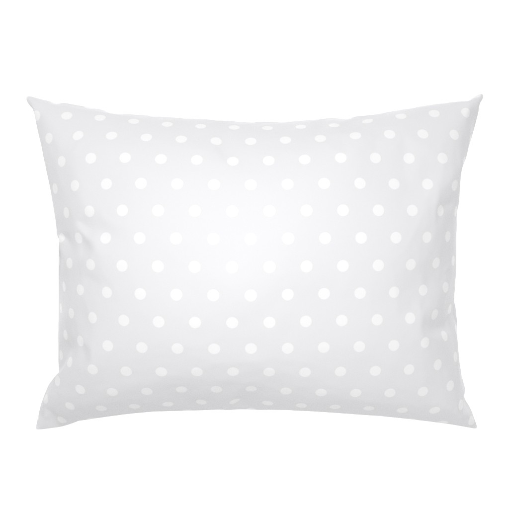 Light grey and white polka dots