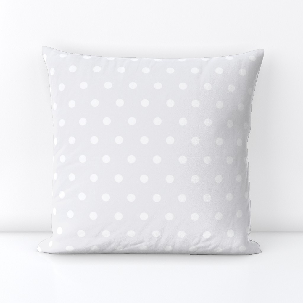 Light grey and white polka dots