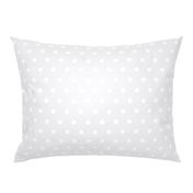 Light grey and white polka dots