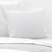 Light grey and white polka dots