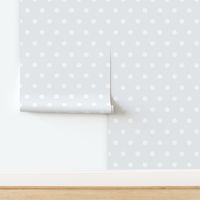 Light grey and white polka dots