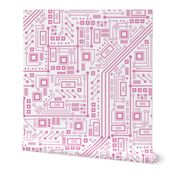 Robot Circuit Board (Pink and White)