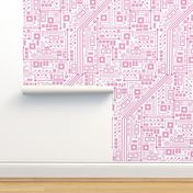 Robot Circuit Board (Pink and White)