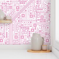 Robot Circuit Board (Pink and White)