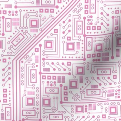 Robot Circuit Board (Pink and White)