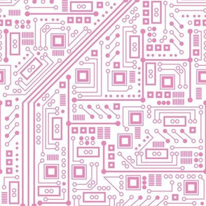 Robot Circuit Board (Pink and White)