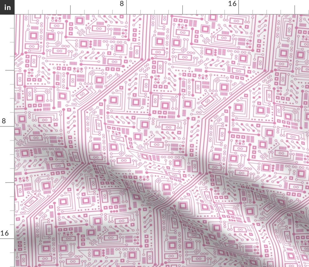 Robot Circuit Board (Pink and White)