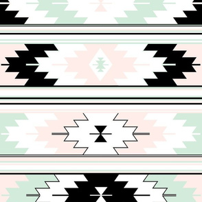 palest pink + mint kilim