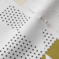 mustard dot puzzle wholecloth // small