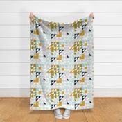 mustard dot puzzle wholecloth // small