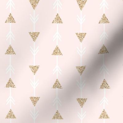 pale pink climbing arrows + gold sparkle v. I // small 
