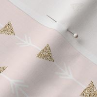 pale pink climbing arrows + gold sparkle v. I // small 