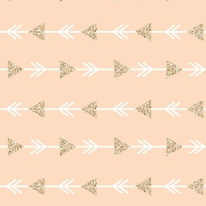 blush climbing arrows + gold sparkle v. I // small // horizontal