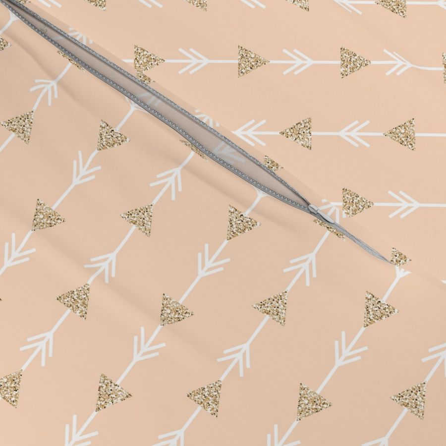 blush climbing arrows + gold sparkle v. I // small 