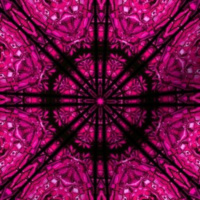 Stained Glass Tile Grid - Fuschia