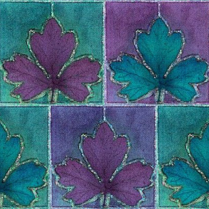 Dyepaint_leaf_crop_fabric_offset_teal_redviolet_minagreen