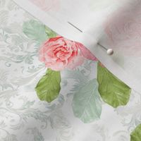 Vintage Watercolor Roses and Damask