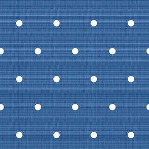 Sailor blue denim polka dots