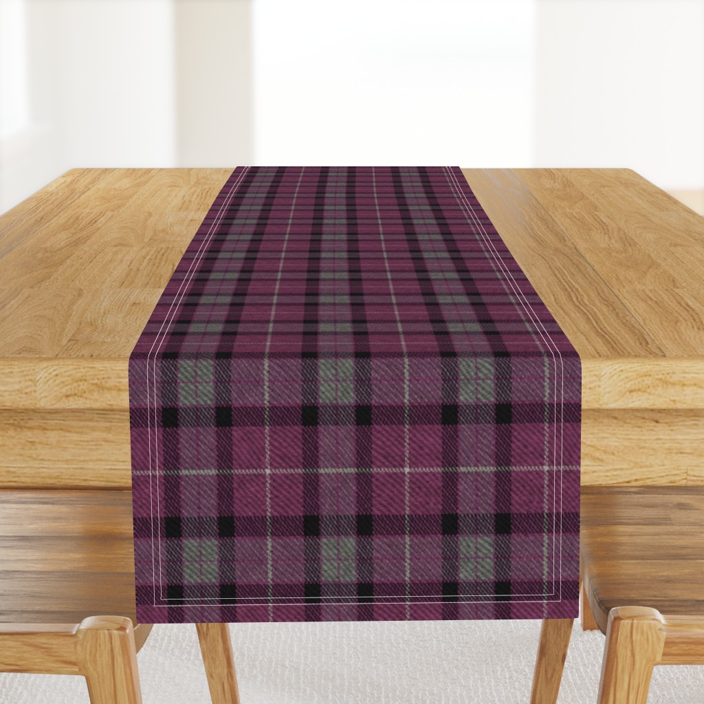 Classic Tartan in Aubergine and Cashmere