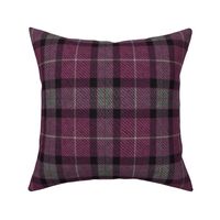 Classic Tartan in Aubergine and Cashmere