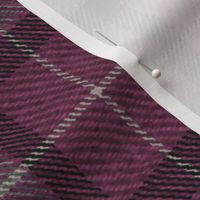 Classic Tartan in Aubergine and Cashmere