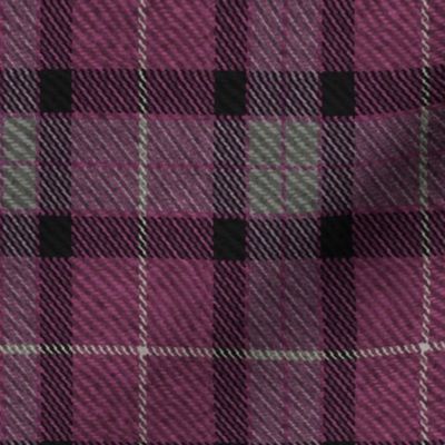 Classic Tartan in Aubergine and Cashmere