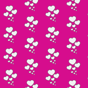 Pink with white hearts