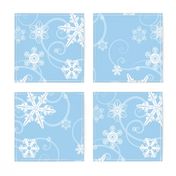 Snowflakes light blue