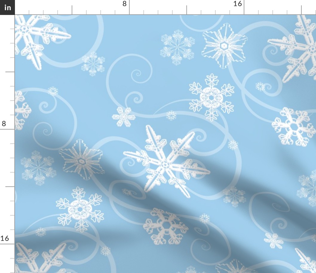 Snowflakes light blue