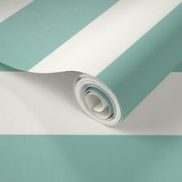 5" Canopy Stripe in Aqua and Cream