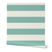 5" Canopy Stripe in Aqua and Cream