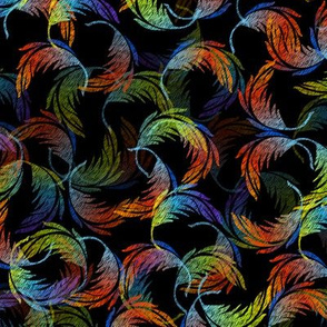 Remnants of a Pillow Fight - Parrot Swirl - SMALL