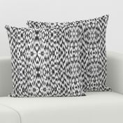 Guilloche Ikat ~ Broken Chevrons ~ Black and White