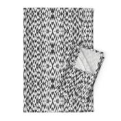 Guilloche Ikat ~ Broken Chevrons ~ Black and White