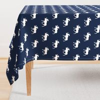 Moose // white on navy