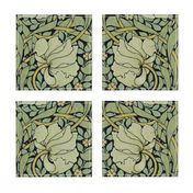 William Morris ~ Antiqued Pimpernel ~ Original on Black